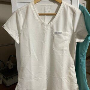 Size Small White Jaanuu Scrub Top NWT